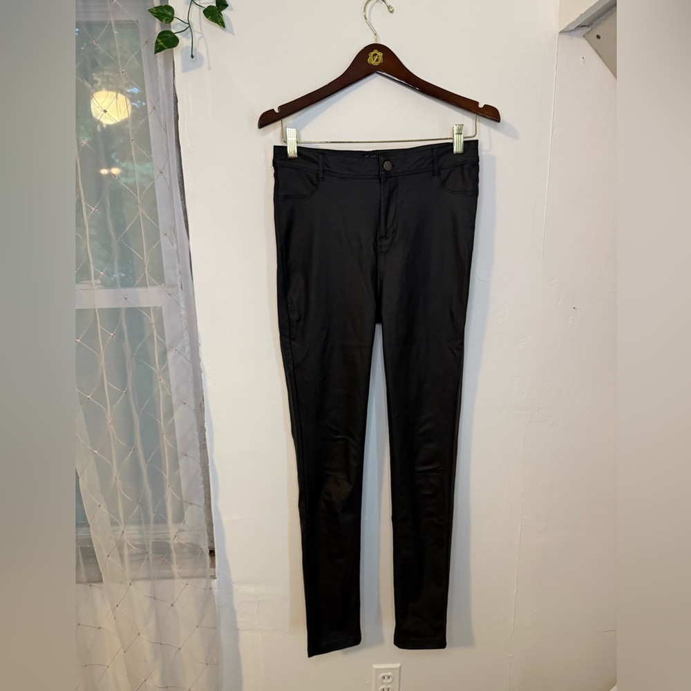 Black Vegan Leather Pants